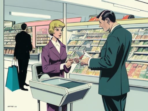 Martin at the checkout