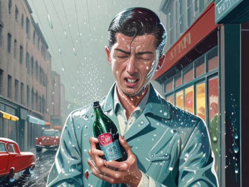 Martin opens his fizzy water